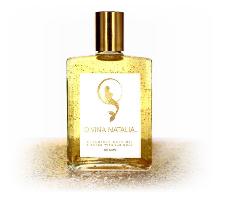 Divina Natalia Luxurious Body Oil Infused with 24K Gold